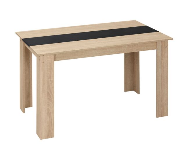 Homcom mesa de sala de jantar para 4-6 pessoas mesa de cozinha retangular estilo moderno com bancada de melamina de madeira carga 50 kg 120x69x75 cm