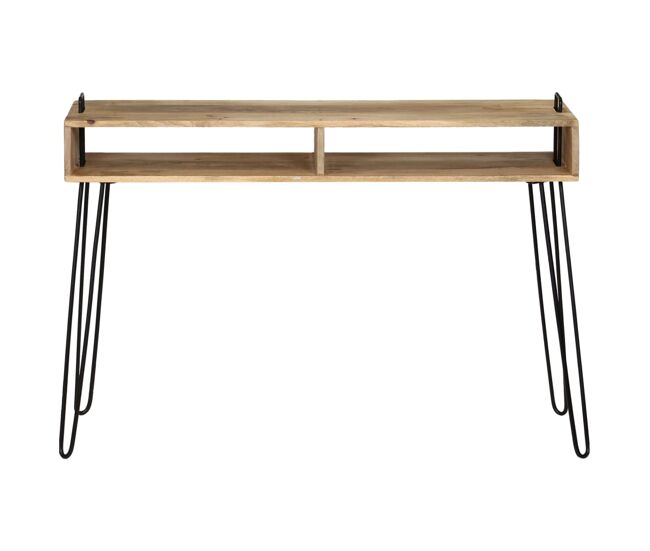 Mesa consola - mesa de entrada em madeira de mangueira maciça 115x35x76 cm
