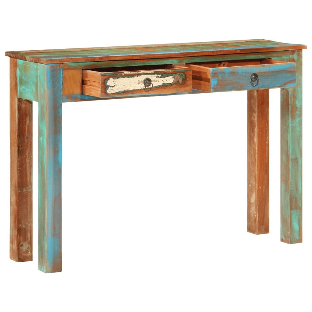 Mesa consola - mesa de entrada 110x30x75 cm madeira recuperada maciça