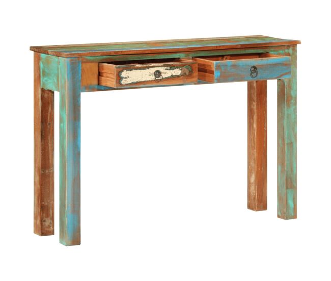 Mesa consola - mesa de entrada 110x30x75 cm madeira recuperada maciça