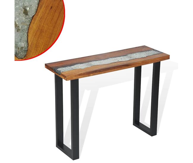 Mesa consola - mesa de entrada em teca 100x35x75 cm