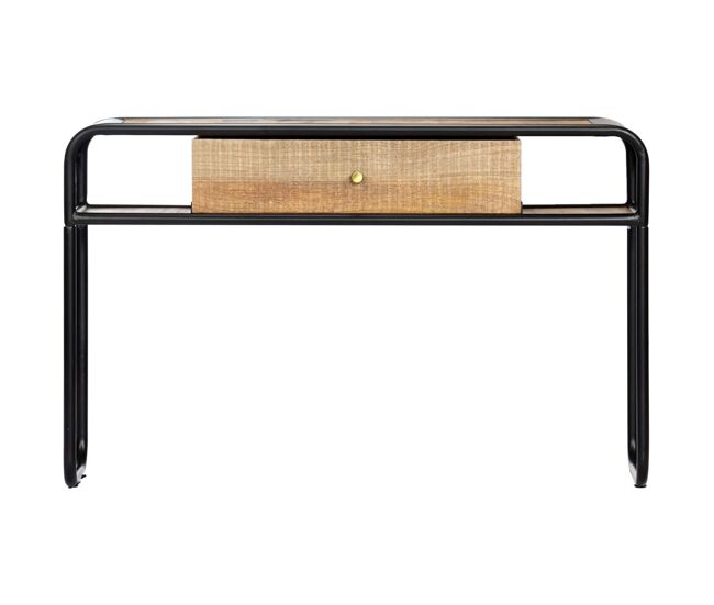 Mesa consola - mesa de entrada 118x30x75 cm madeira de mangueira maciça