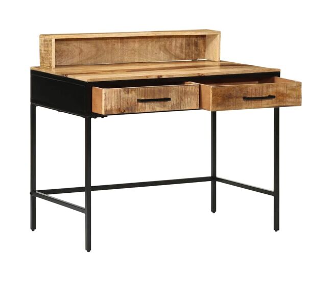 Mesa consola - mesa de entrada castanho 100 x 55 x 75 cm madeira de mangueira maciça