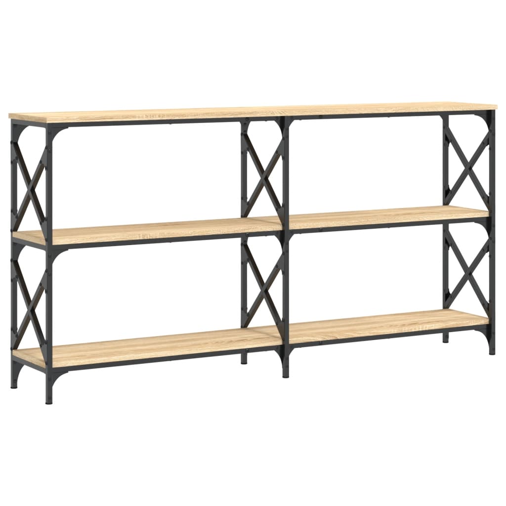 Mesa consola - mesa de entrada 156x28x80,5cm derivados de madeira carvalho sonoma