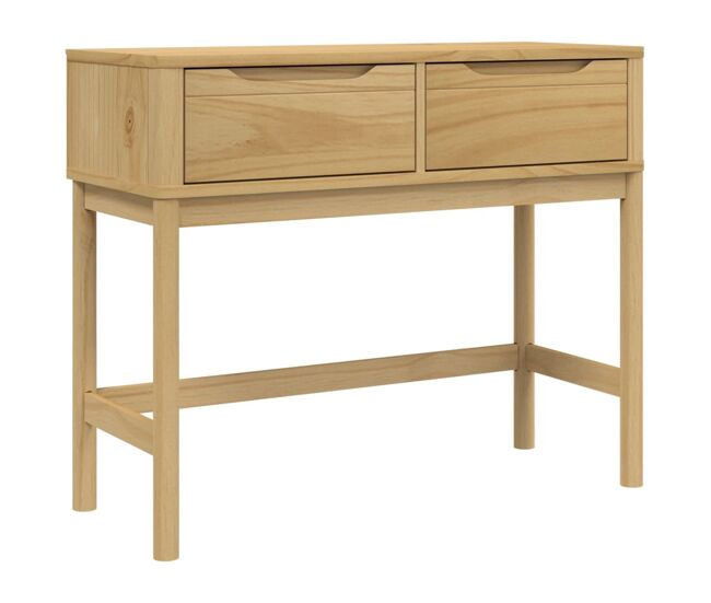Mesa consola - mesa de entrada floro 89,5x36,5x73 cm pinho maciço castanho mel
