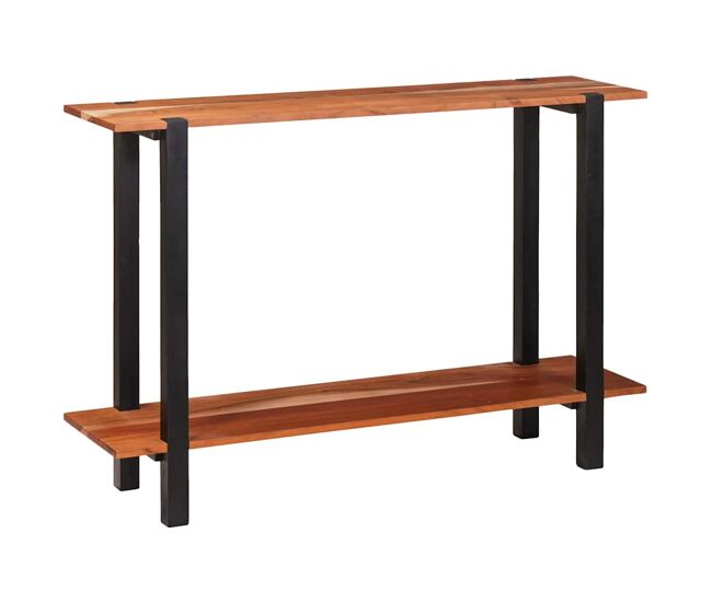 Mesa consola - mesa de entrada castanho 110 x 30 x 75 cm madeira de acácia maciça