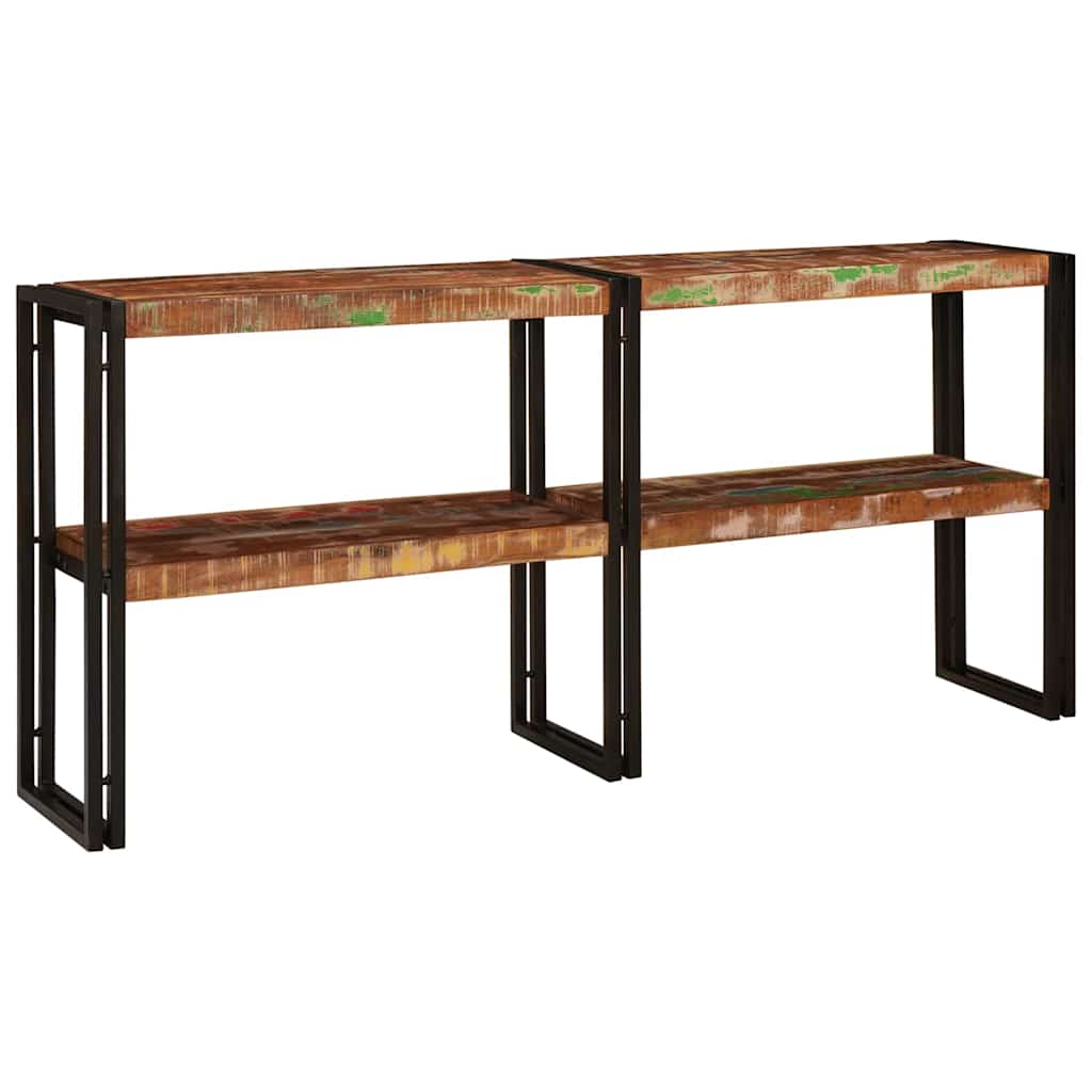 Mesa consola - mesa de entrada multicolor 160 x 33 x 75 cm madeira recuperada maciça