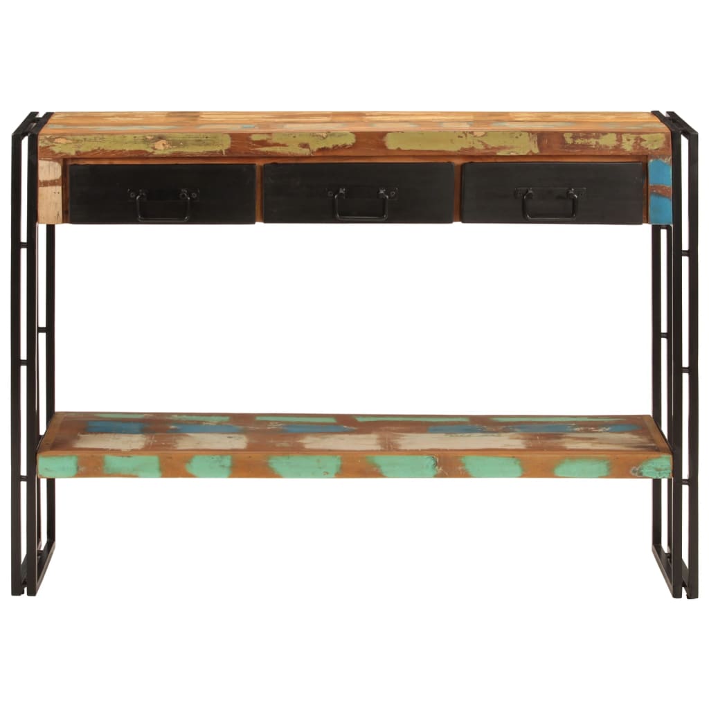 Mesa consola - mesa de entrada 110x30x76 cm madeira recuperada maciça