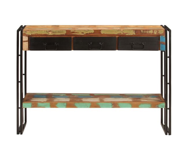 Mesa consola - mesa de entrada 110x30x76 cm madeira recuperada maciça