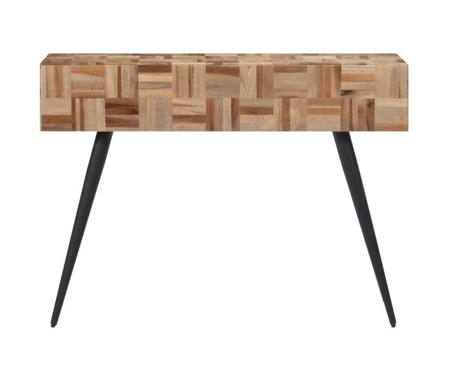 Mesa consola - mesa de entrada 110x34x80 cm madeira de teca recuperada maciça