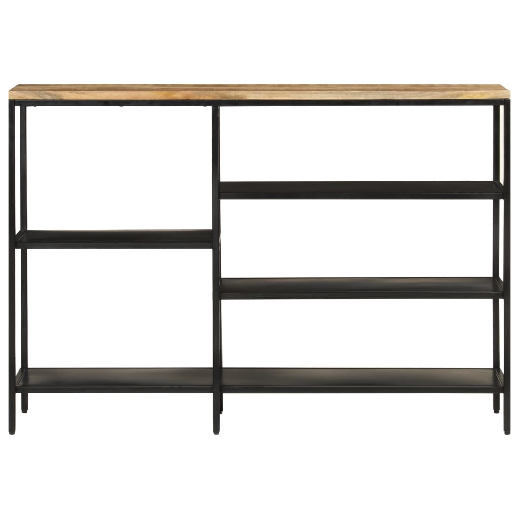 Mesa consola - mesa de entrada 110x30x75 cm madeira mangueira áspera maciça/ferro