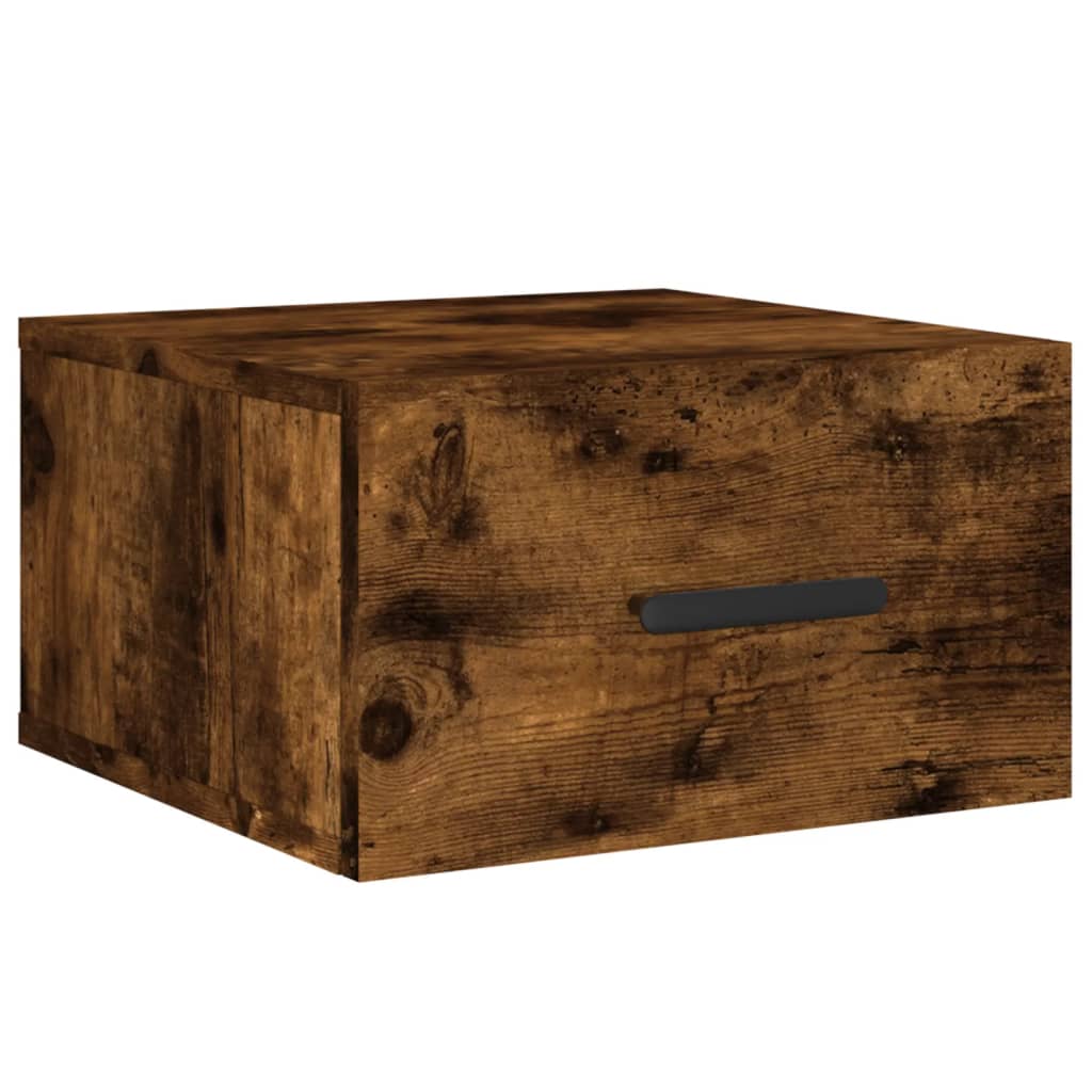 Mesa de cabeceira de parede mesinha de cabeceira - 35x35x20 cm cor carvalho fumado
