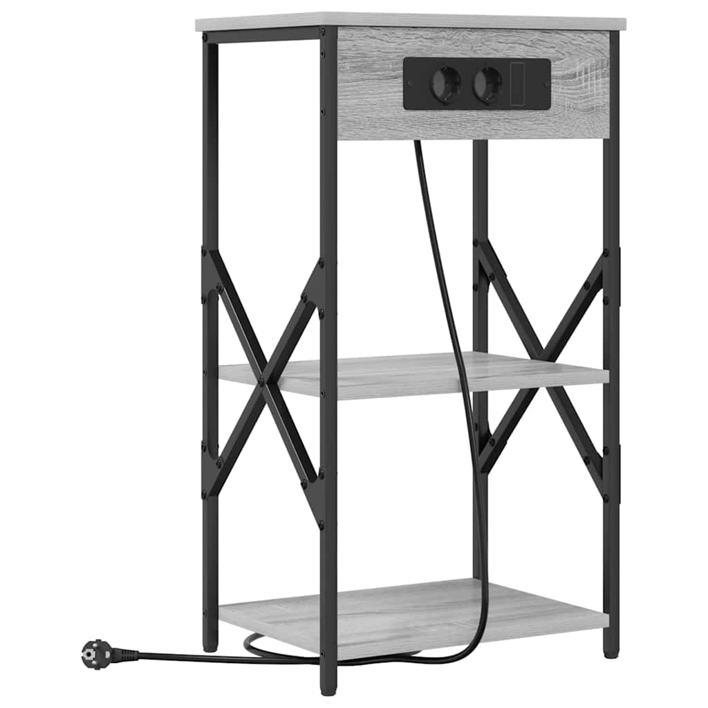 Mesa de cabeceira - mesinha de cabeceira sonoma cinzento 41 x 31 x 76 cm