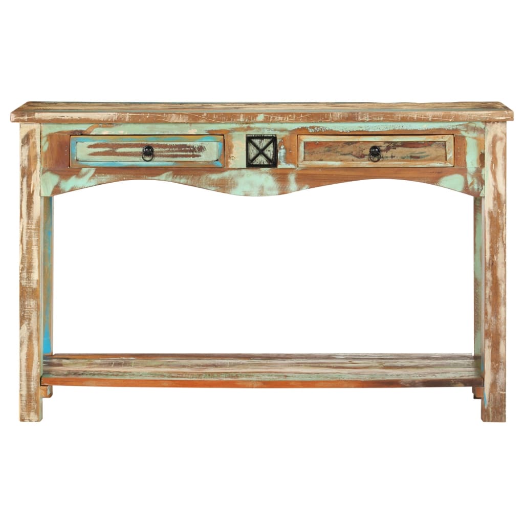 Mesa consola - mesa de entrada 120x40x75 cm madeira recuperada maciça