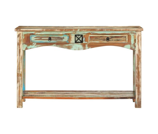 Mesa consola - mesa de entrada 120x40x75 cm madeira recuperada maciça