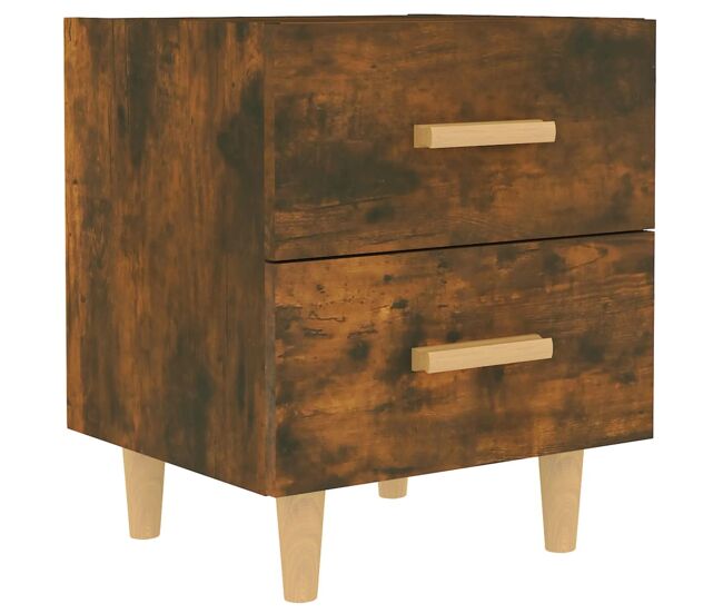 Mesa de cabeceira - mesinha de cabeceira 40x35x47,5 cm carvalho fumado