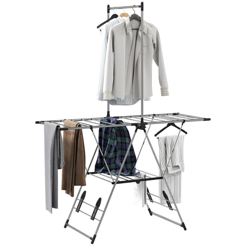 Estendal de Roupa Aço Inoxidável HOMCOM
