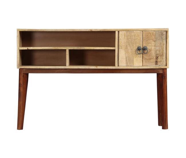Mesa consola - mesa de entrada 115x30x76 cm madeira de mangueira áspera maciça