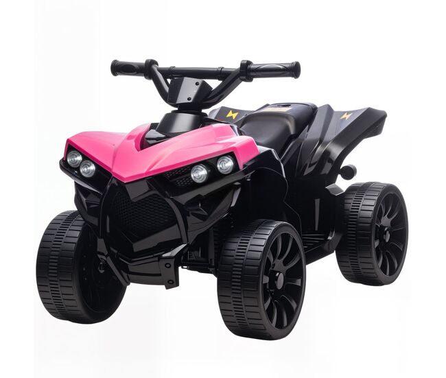 Aiyaplay quadriciclo électrique para enfants 6 v quadriciclo para enfants de 3-8 anos com velocidade até 3 km/h faróis e música 70x42x45 cm rosa