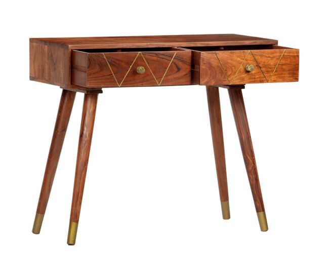 Mesa consola - mesa de entrada 90x35x76 cm madeira de acácia maciça
