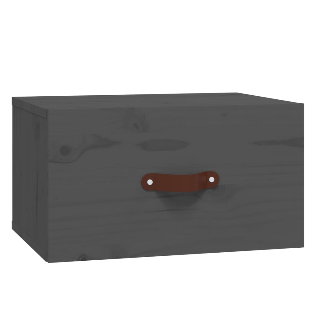Mesa de cabeceira de parede mesinha de cabeceira - 40x29,5x22 cm cinzento