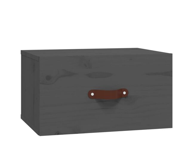 Mesa de cabeceira de parede mesinha de cabeceira - 40x29,5x22 cm cinzento