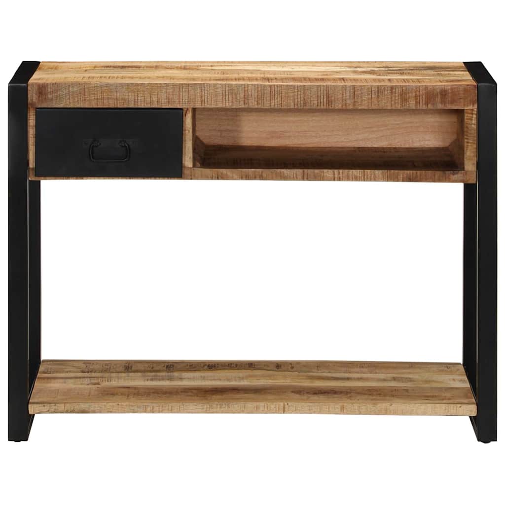 Mesa consola - mesa de entrada 100x35x75 cm manga de madeira áspera maciça