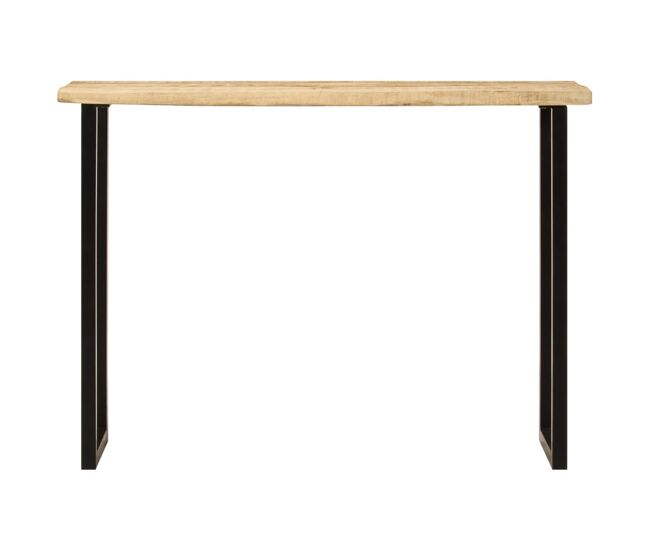 Mesa consola - mesa de entrada c/ borda viva 105x33x76cm madeira mangueira maciça