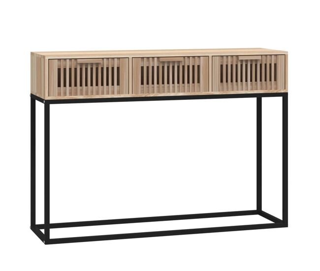 Mesa consola - mesa de entrada 105x30x75 cm derivados de madeira e ferro