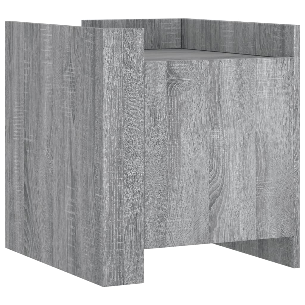 Mesa de cabeceira - mesinha de cabeceira 45x50x50 cm derivados de madeira cinzento sonoma