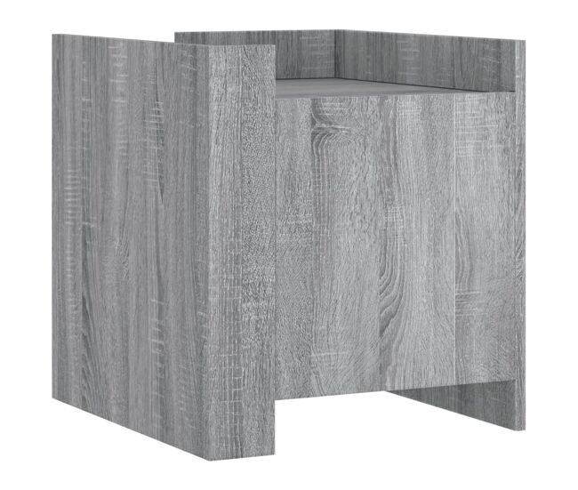 Mesa de cabeceira - mesinha de cabeceira 45x50x50 cm derivados de madeira cinzento sonoma