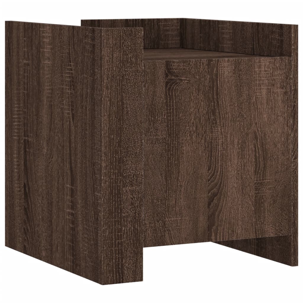 Mesa de cabeceira - mesinha de cabeceira 45x50x50 cm derivados madeira carvalho castanho
