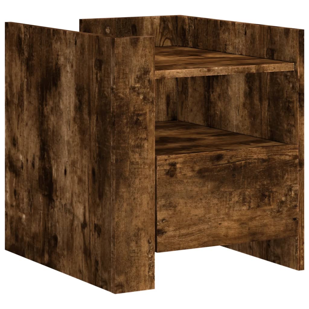 Mesa de cabeceira - mesinha de cabeceira 45x50x50 cm derivados de madeira carvalho fumado