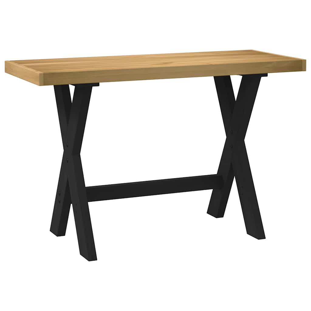 Secretária - escrivaninha de computador com pernas forma x 120x50x75 cm pinho maciço