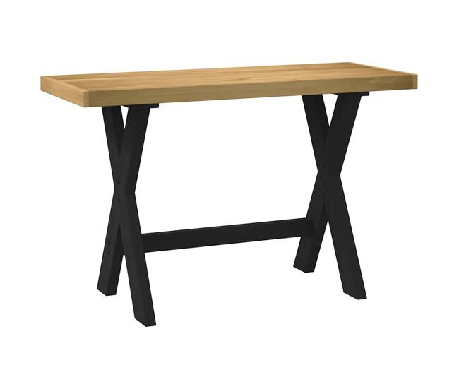 Secretária - escrivaninha de computador com pernas forma x 120x50x75 cm pinho maciço