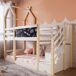 Cama beliche 96x257 Cama beliche 96x257 Natural/ Branco