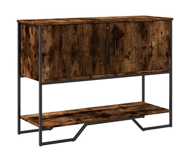 Mesa consola - mesa de entrada 100x35x74,5cm derivados de madeira carvalho fumado