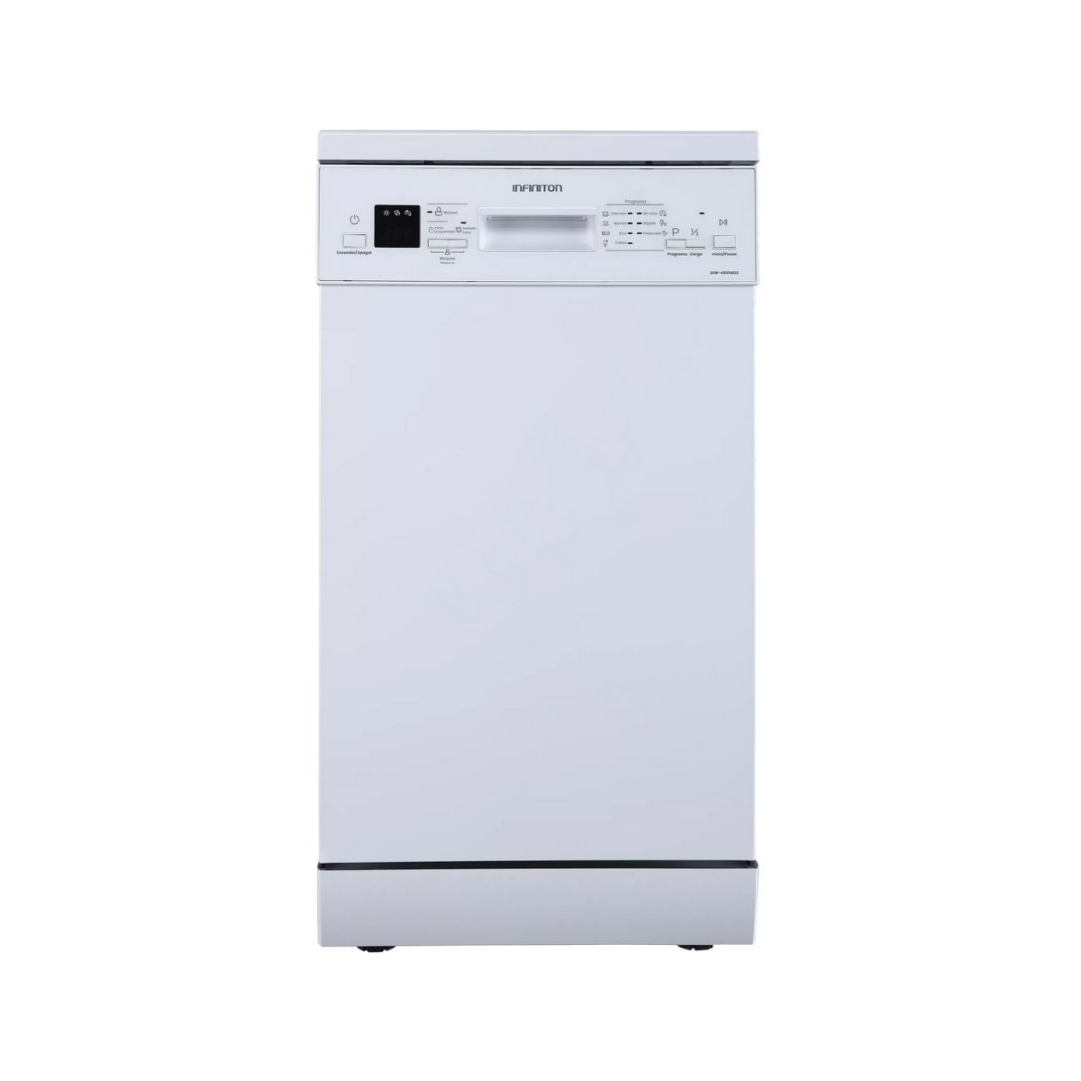 Máquina de lavar louça infiniton diw-4510wd3, 45 cm, 10 serviços, 7 programas, d, branco