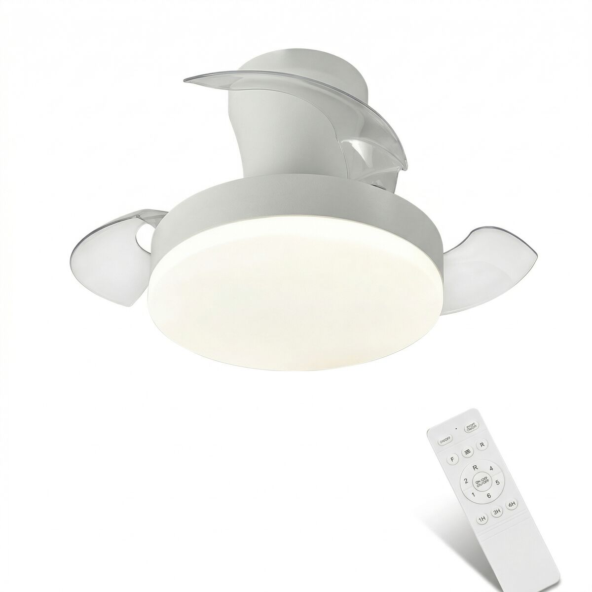 Ventilador de teto com luz pequeno