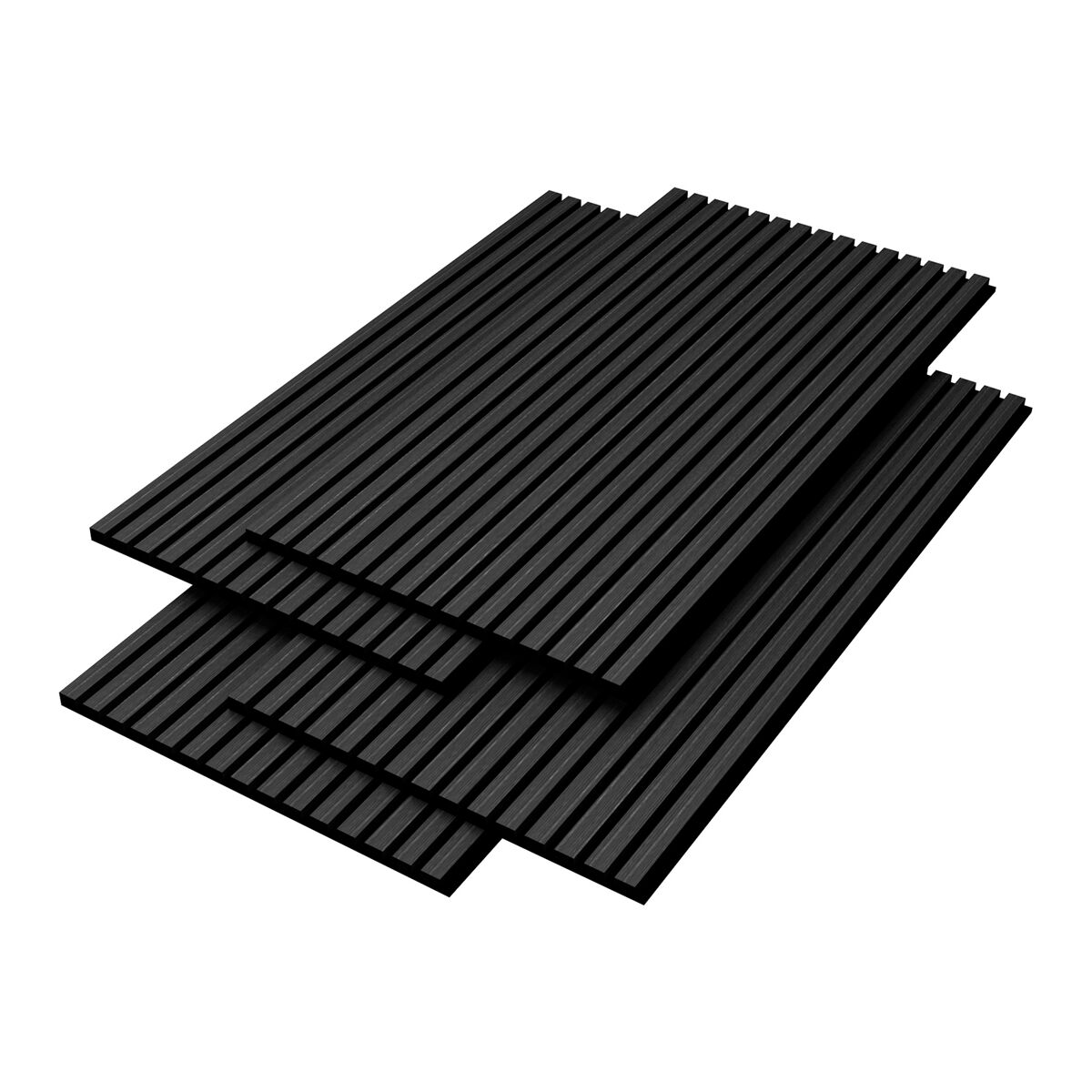 Conjunto de 4x painéis acústicos de parede 3D Vang MDF Carvalho Cinza