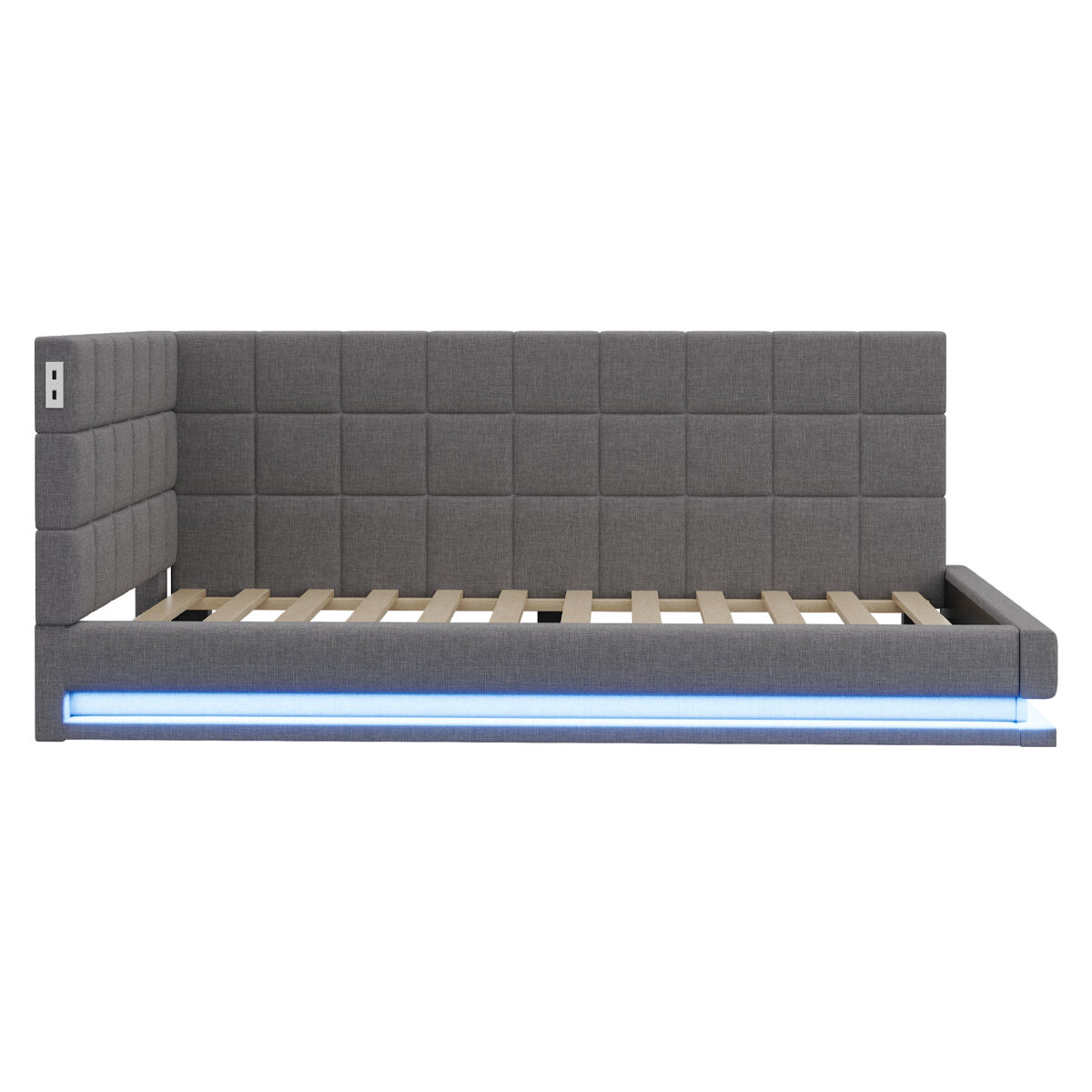 Camas individuais 206x97 Cinza