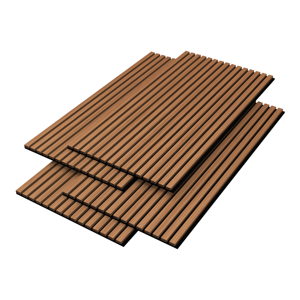 Conjunto de 4x painéis acústicos de parede 3D Vang MDF Terracota