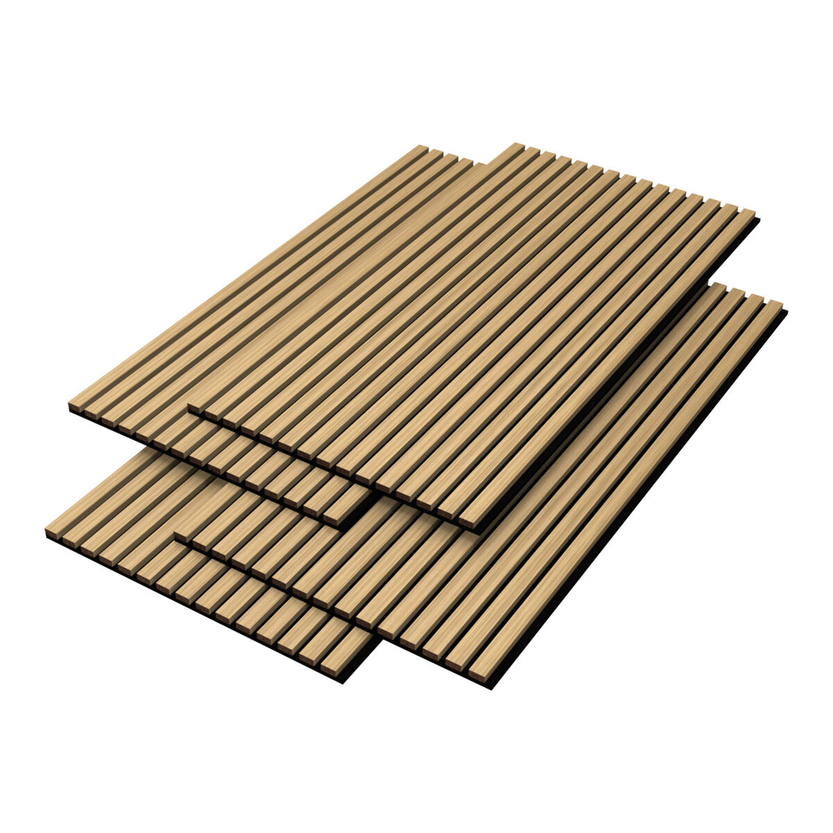 Conjunto de 4x painéis acústicos de parede 3D Vang MDF Castanho