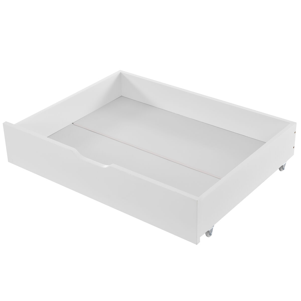 Gavetas para cama 93x66,5x20 cm - 2 gavetas, arrumação debaixo da cama, mdf + rodas, branco