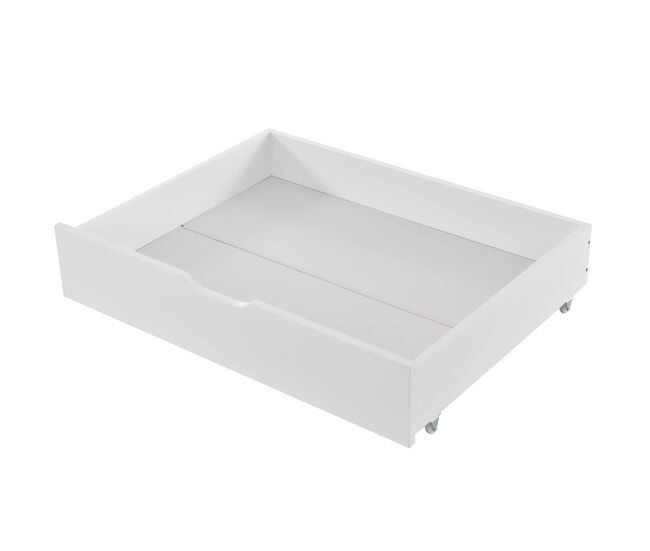 Gavetas para cama 93x66,5x20 cm - 2 gavetas, arrumação debaixo da cama, mdf + rodas, branco