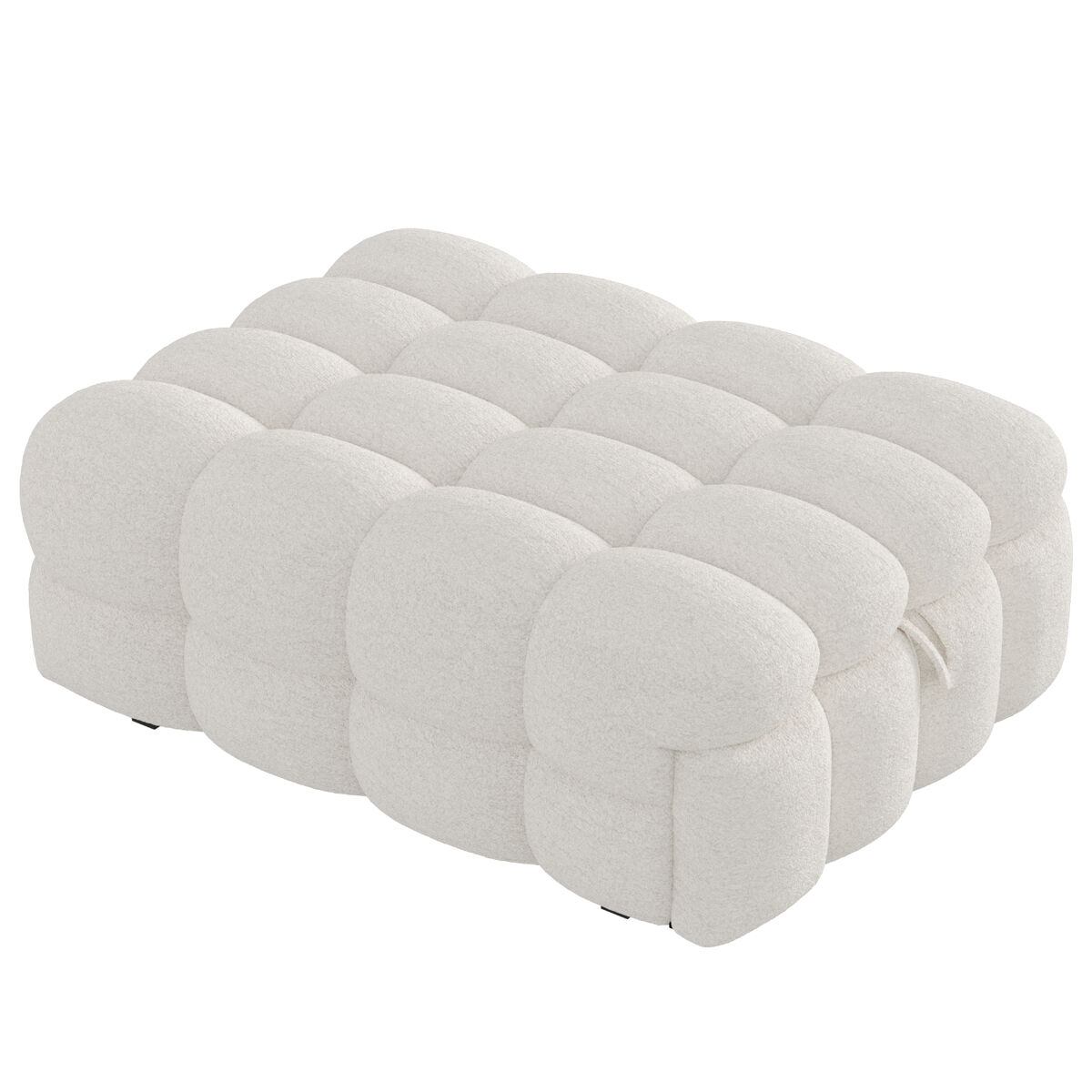 Sofá-cama 90x200 cm - 2 em 1, com apoio para os pés, sofá extensível, cama individual, tecido de veludo - bege