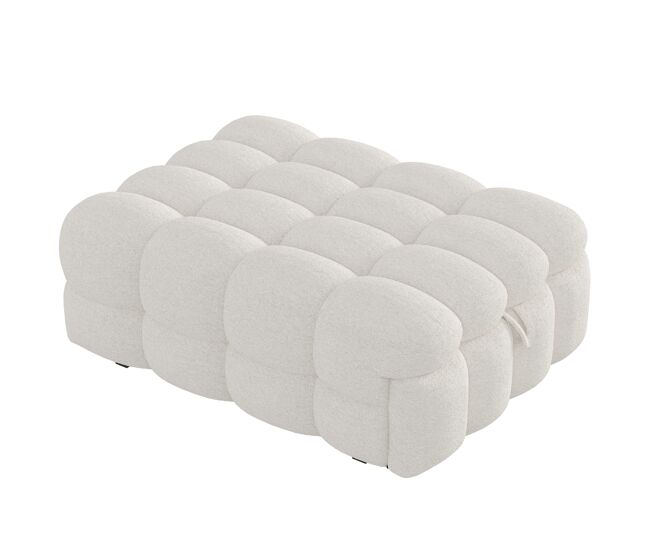 Sofá-cama 90x200 cm - 2 em 1, com apoio para os pés, sofá extensível, cama individual, tecido de veludo - bege