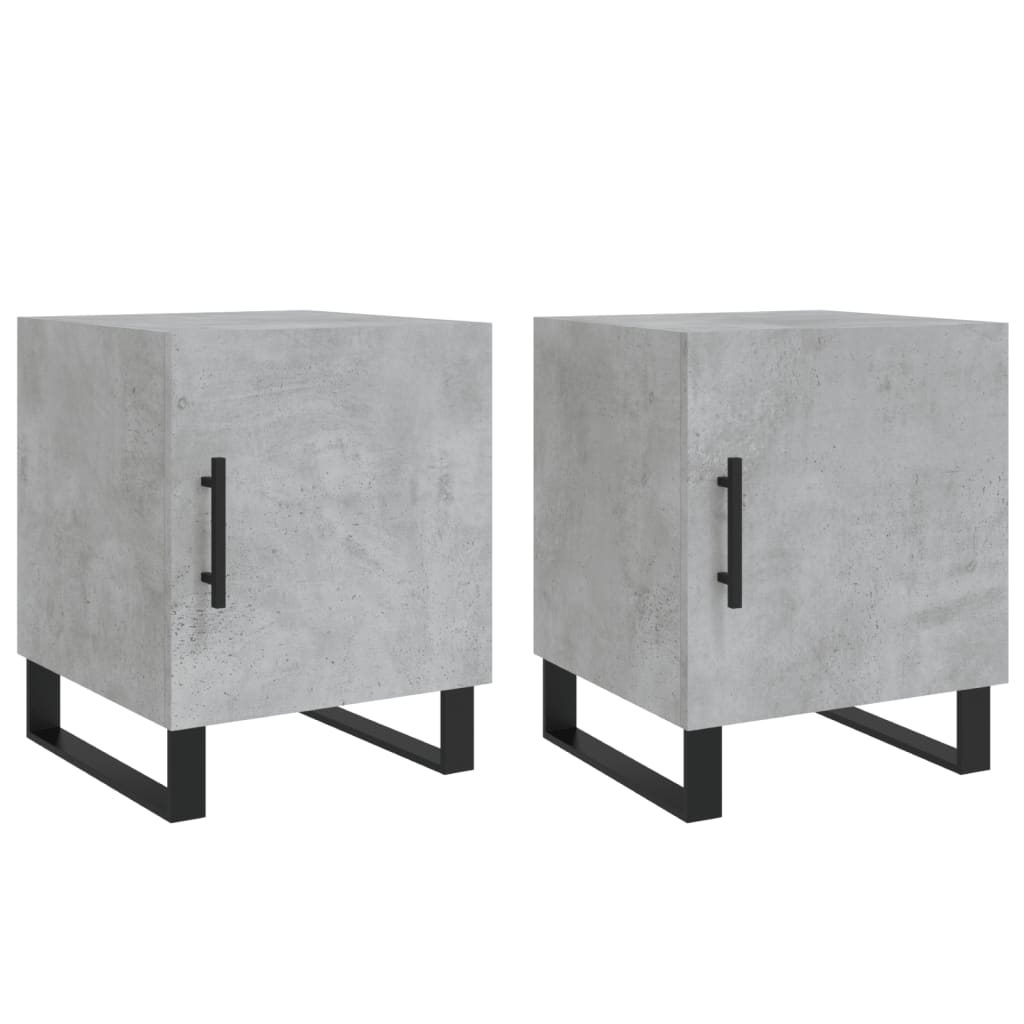 Lote de 2 mesas de cabeceira mesinhas de cabeceira - 40x40x50 cm derivados madeira cinza cimento