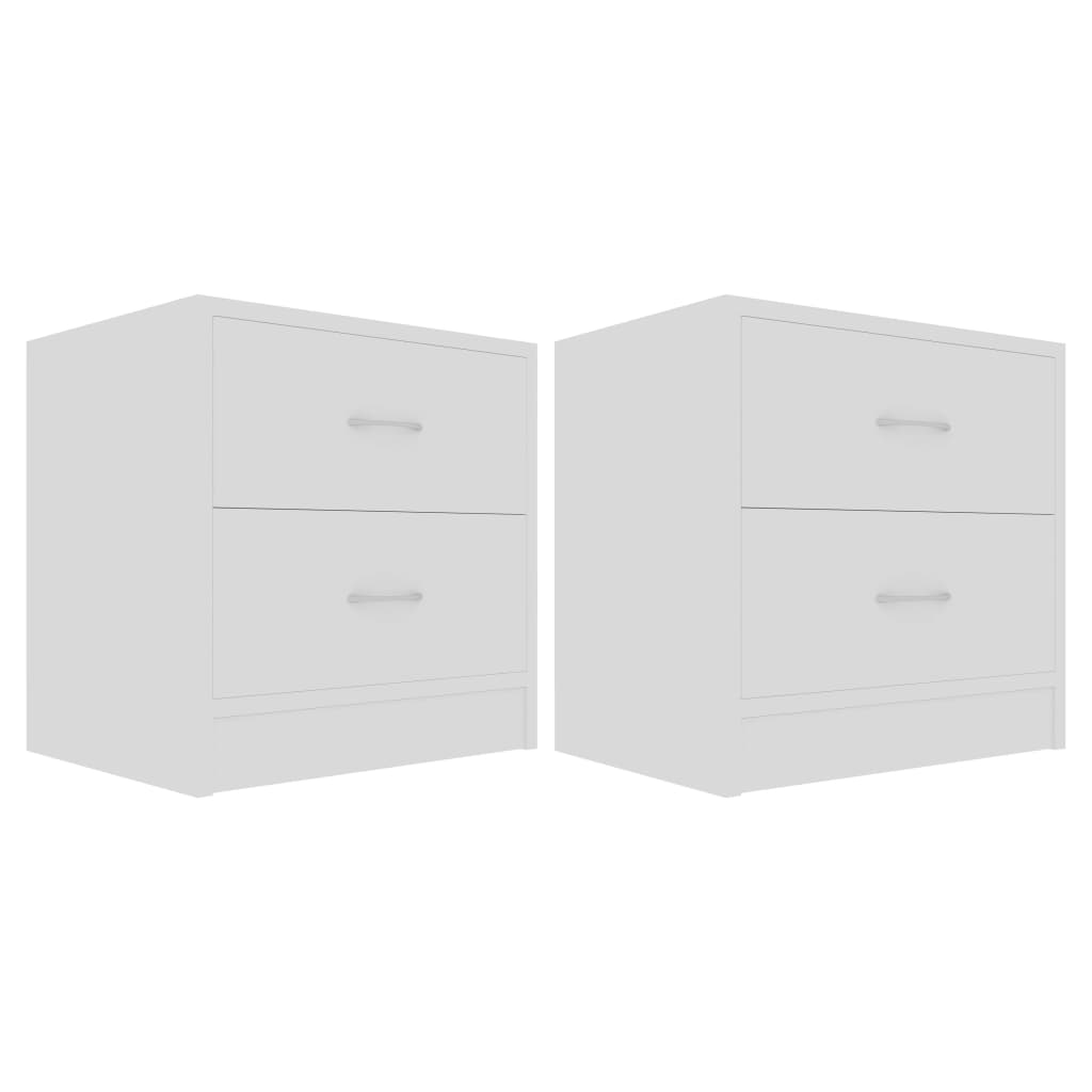 Lote de 2 mesas de cabeceira - mesinhas de cabeceira 40x30x40cm derivados de madeira branco