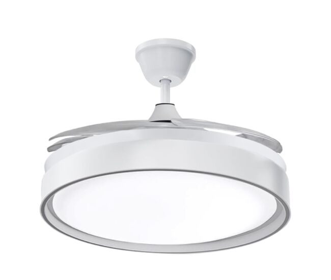 Ventilador de teto com luz 107 cm motor dc ultra silencioso 6 velocidades 3 cores 3000-4200-6000k, 6600lm